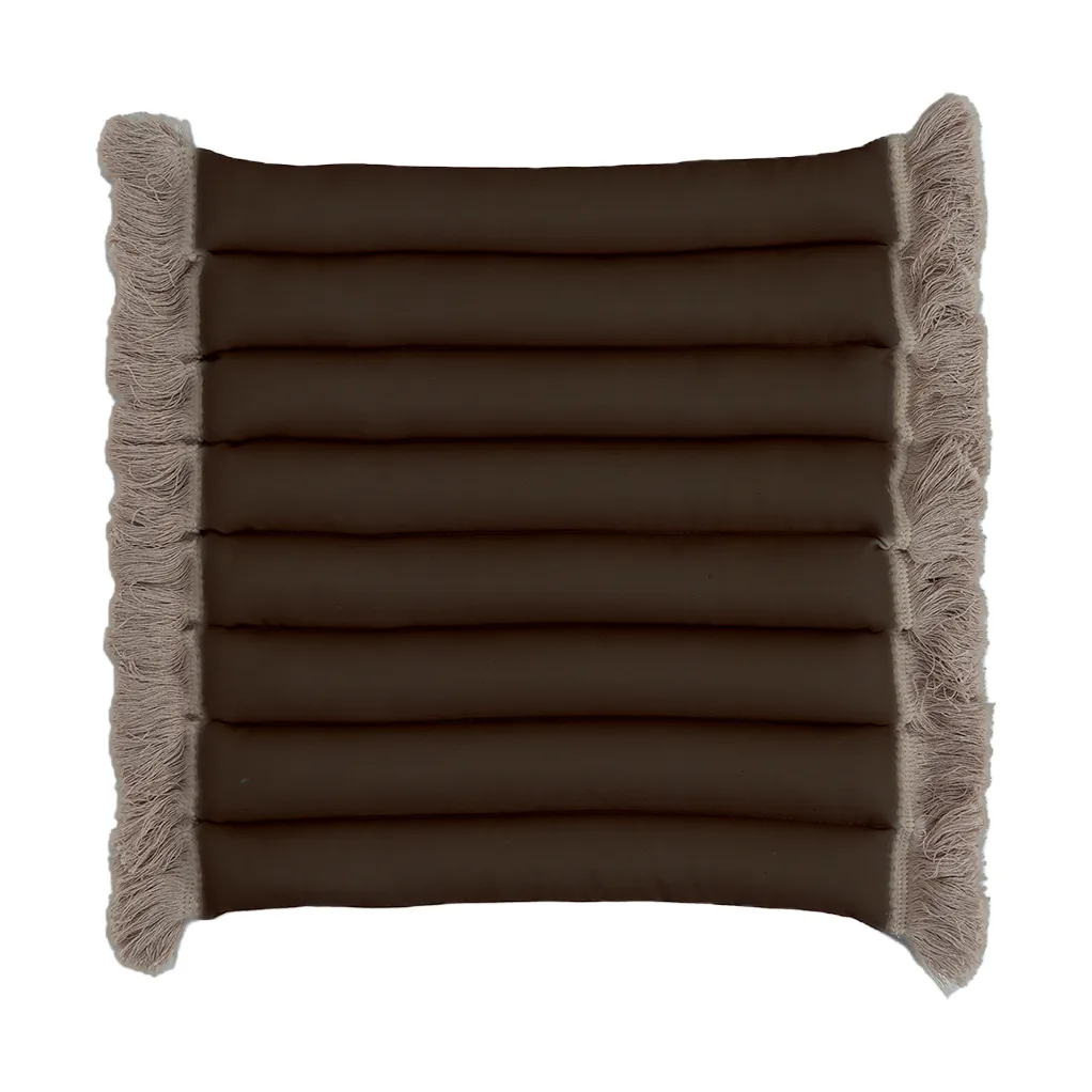 Cojín de asiento Garden Glory con flecos, Beige, flecos beige, 38x40 cm Garden Glory