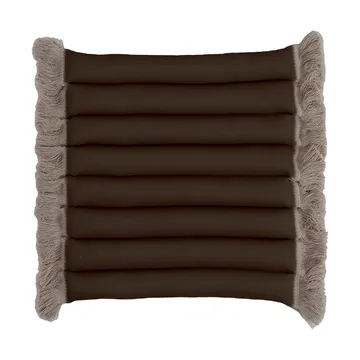 Cojín de asiento Garden Glory con flecos - Beige, flecos beige, 38x40 cm - Garden Glory