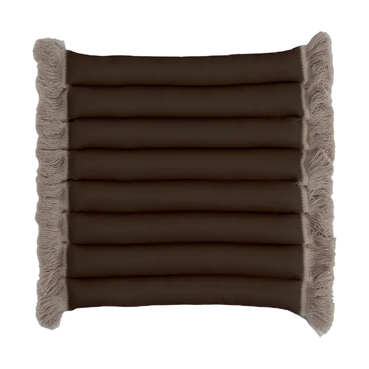 Cojín de asiento Garden Glory con flecos - Beige, flecos beige, 38x40 cm - Garden Glory