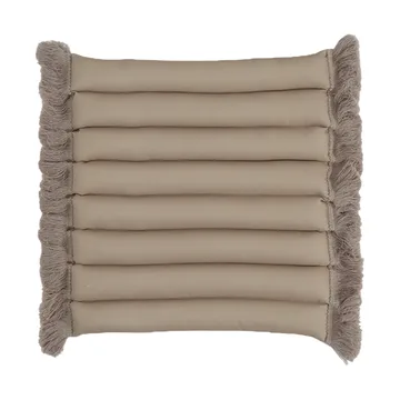 Cojín de asiento Garden Glory con flecos - Beige, flecos beige, 38x40 cm - Garden Glory