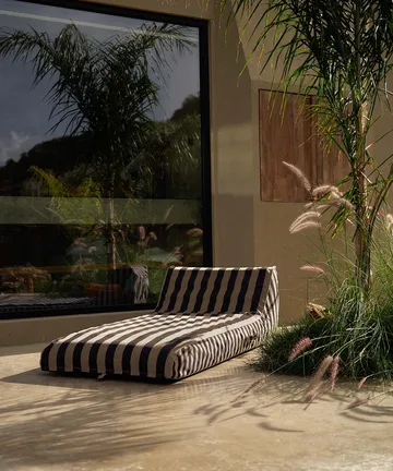 Tumbona hinchable Garden Glory - Negro-beige, 85×168,5 cm - Garden Glory