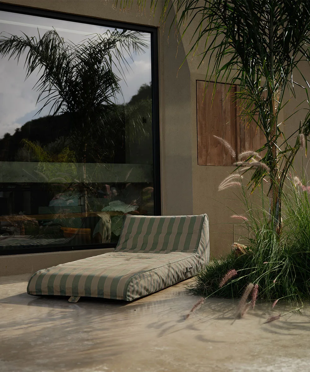 Tumbona hinchable Garden Glory, Verde eucalipto-beige, 85×168,5 cm Garden Glory