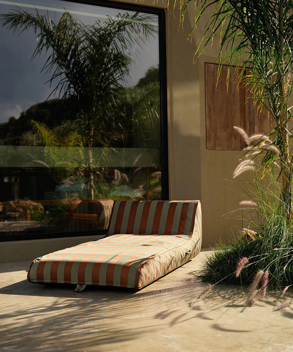 Tumbona hinchable Garden Glory, Verde eucalipto-terracota, 85×168,5 cm Garden Glory