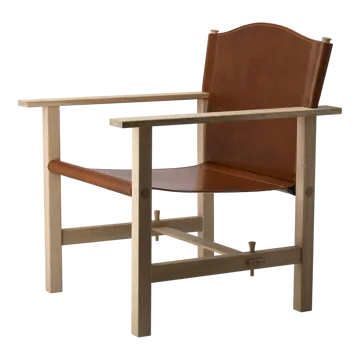 Butaca Ferdinand - Roble-sin tratar - cuero Tärnsjö cognac - Gärsnäs