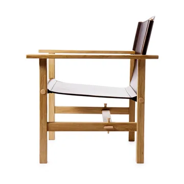 Butaca Ferdinand - Roble sin tratar-cuero Tärnsjö marrón oscuro - Gärsnäs