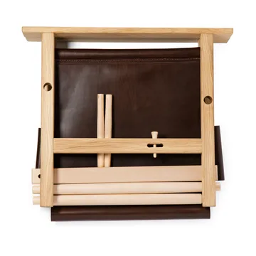 Butaca Ferdinand - Roble sin tratar-cuero Tärnsjö marrón oscuro - Gärsnäs