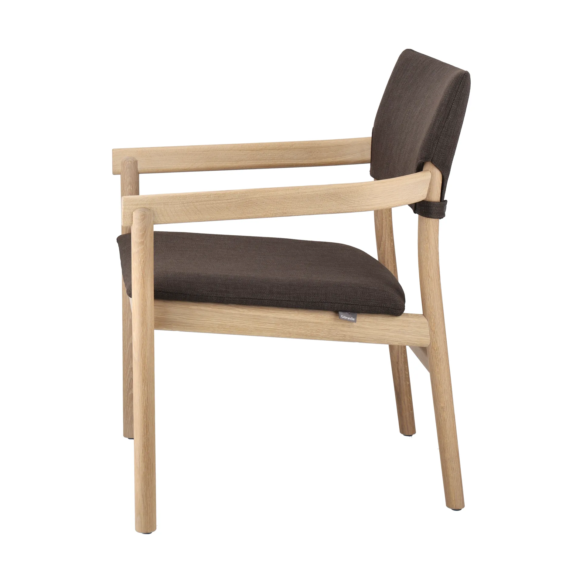 Butaca Vyn con respaldo tapizado, Monocoat natural-Lido 46 mole Gärsnäs