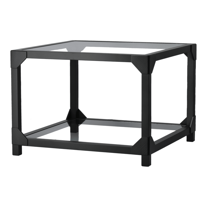 Mesa de Centro Bleck 55x55 cm vidrio - Haya- teñido de negro - Gärsnäs