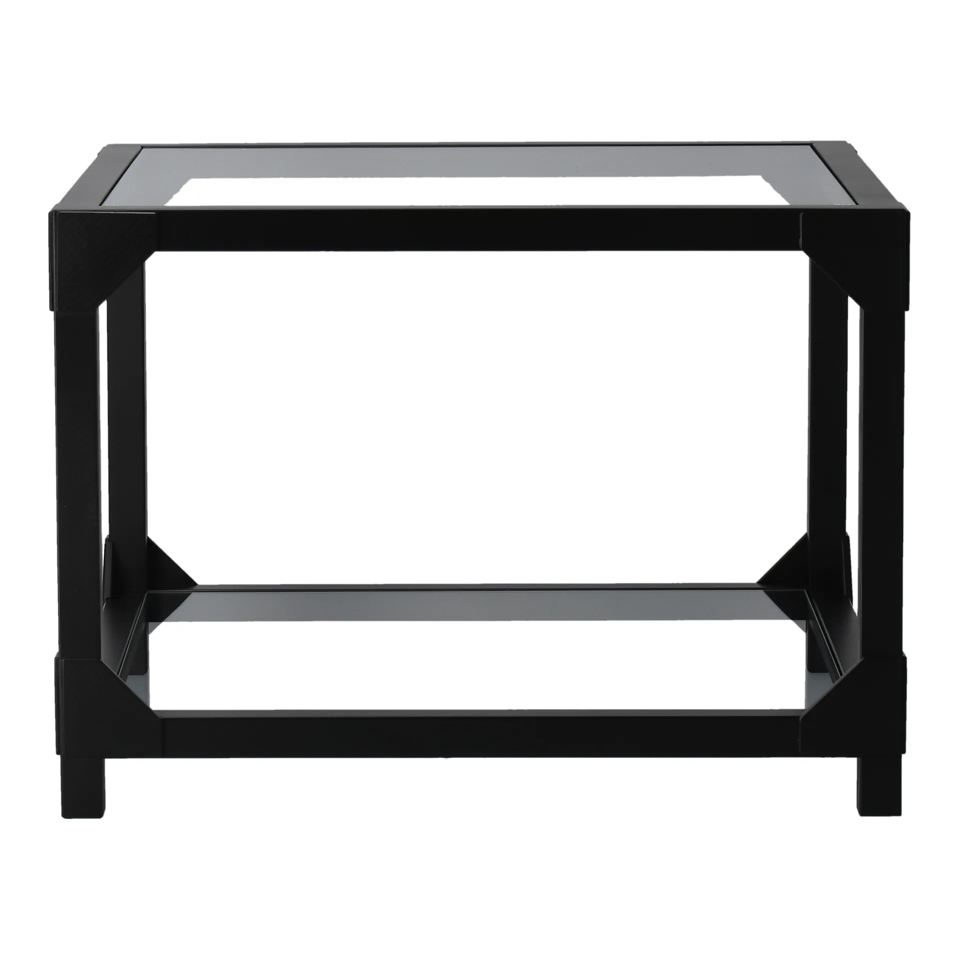 Mesa de Centro Bleck 55x55 cm vidrio, Haya- teñido de negro Gärsnäs