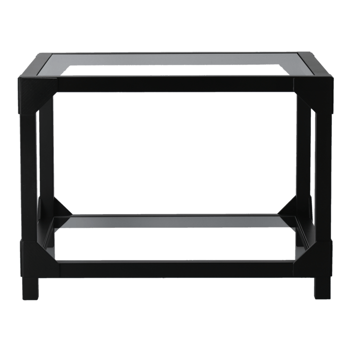 Mesa de Centro Bleck 55x55 cm vidrio, Haya- teñido de negro Gärsnäs