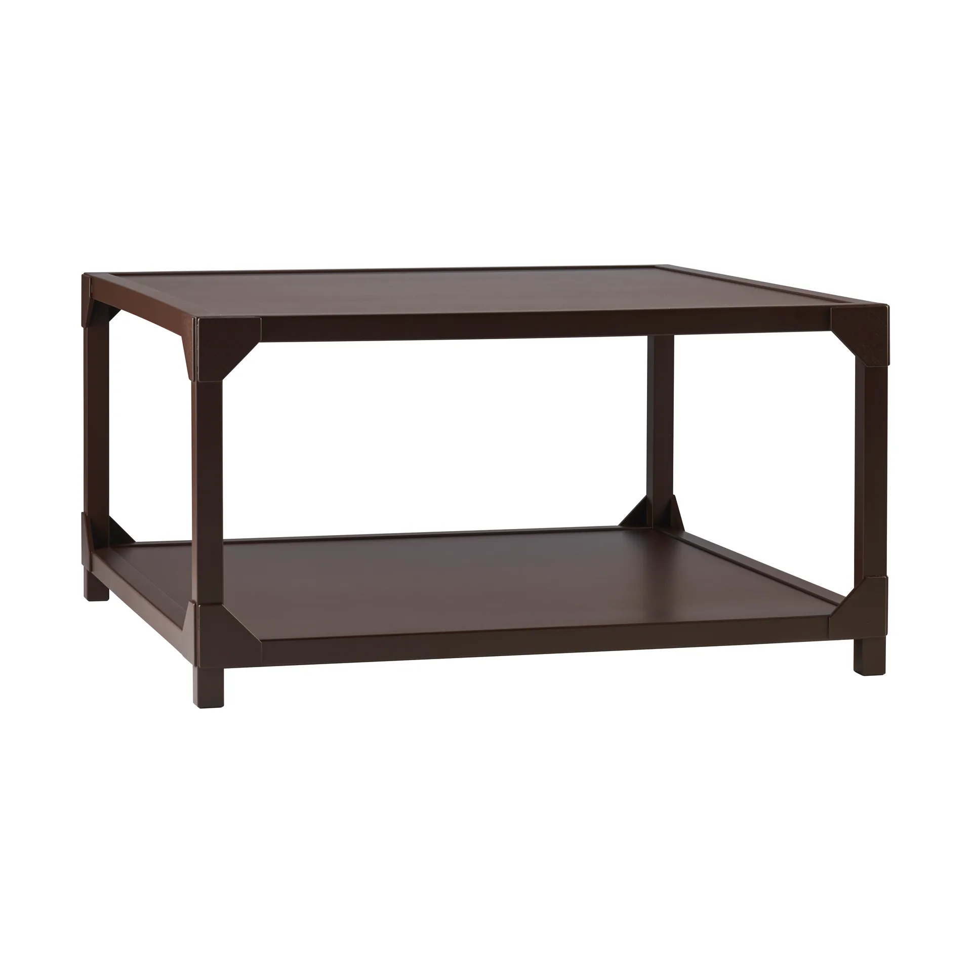 Mesa de centro Bleck 75x75 cm chapada, Haya-teñido de marrón oscuro Gärsnäs