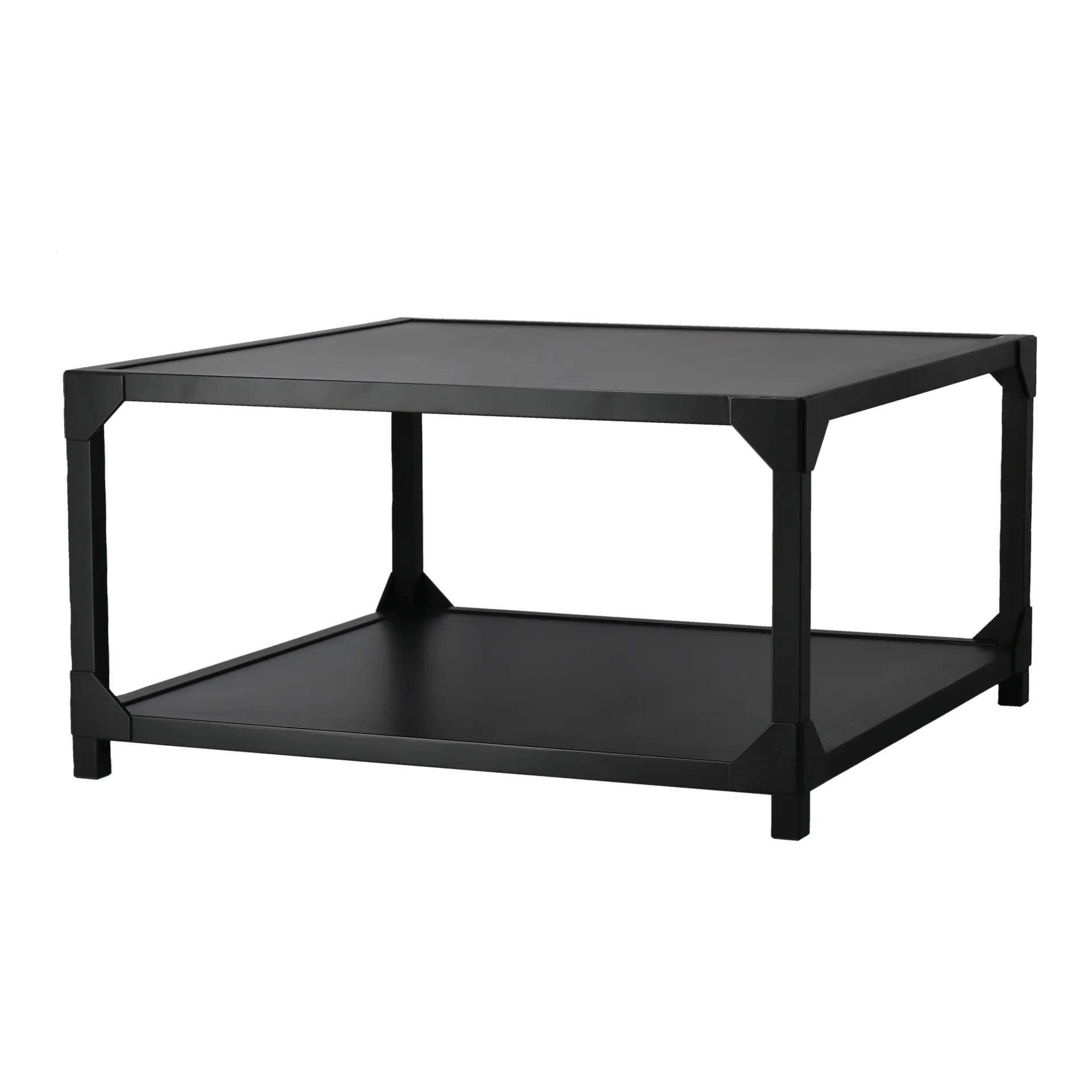 Mesa de centro Bleck 75x75 cm chapada, Haya- teñido de negro Gärsnäs