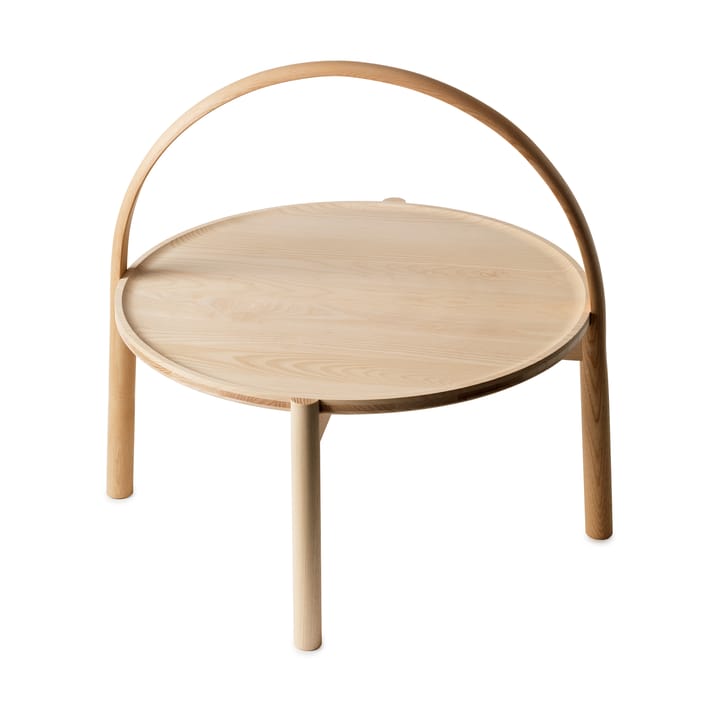 Mesa de centro Elna - Fresno-white-Ø60 cm m. con asa - Gärsnäs