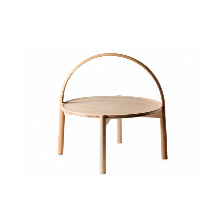 Mesa de centro Elna, Fresno-white-Ø60 cm m. con asa Gärsnäs
