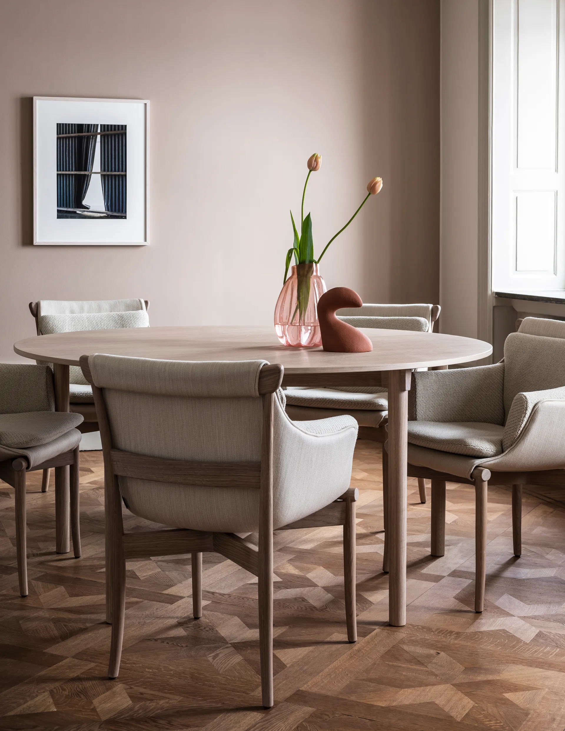 Mesa Tak Ø120 cm, Roble-natural Gärsnäs