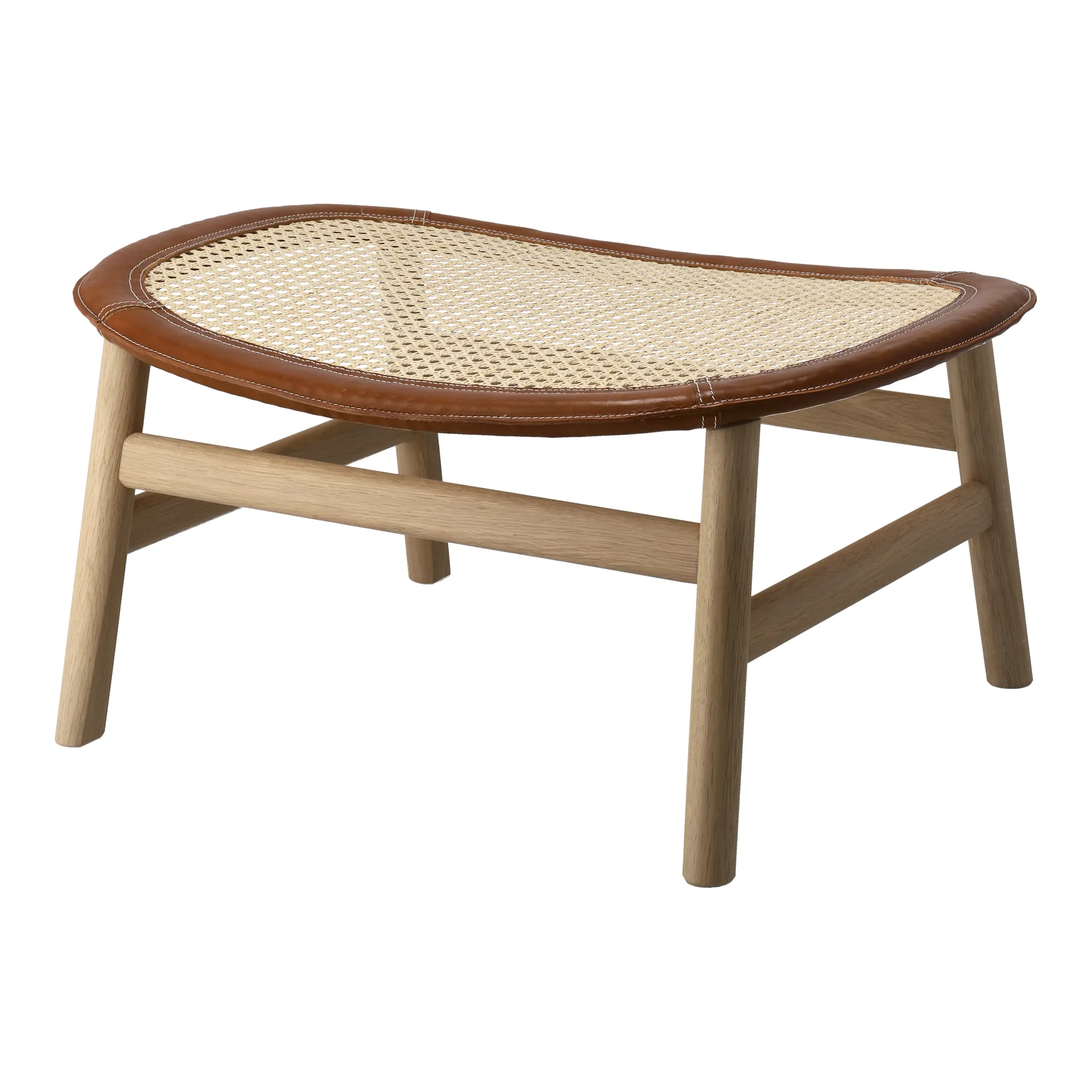 Reposapiés Dandy, Roble-natural-cuero Tärnsjö cognac Gärsnäs