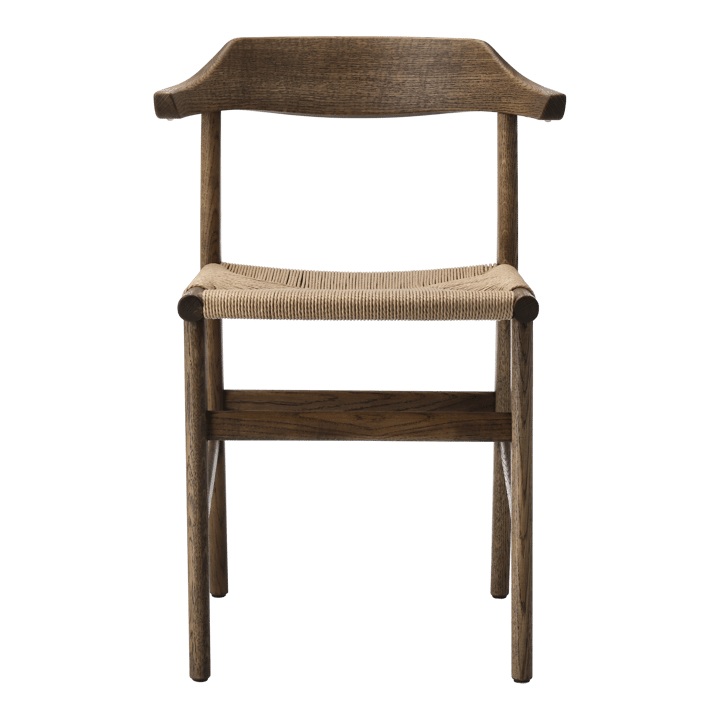 Silla con reposabrazos Hedda, Roble-black-cordón de papel negro Gärsnäs