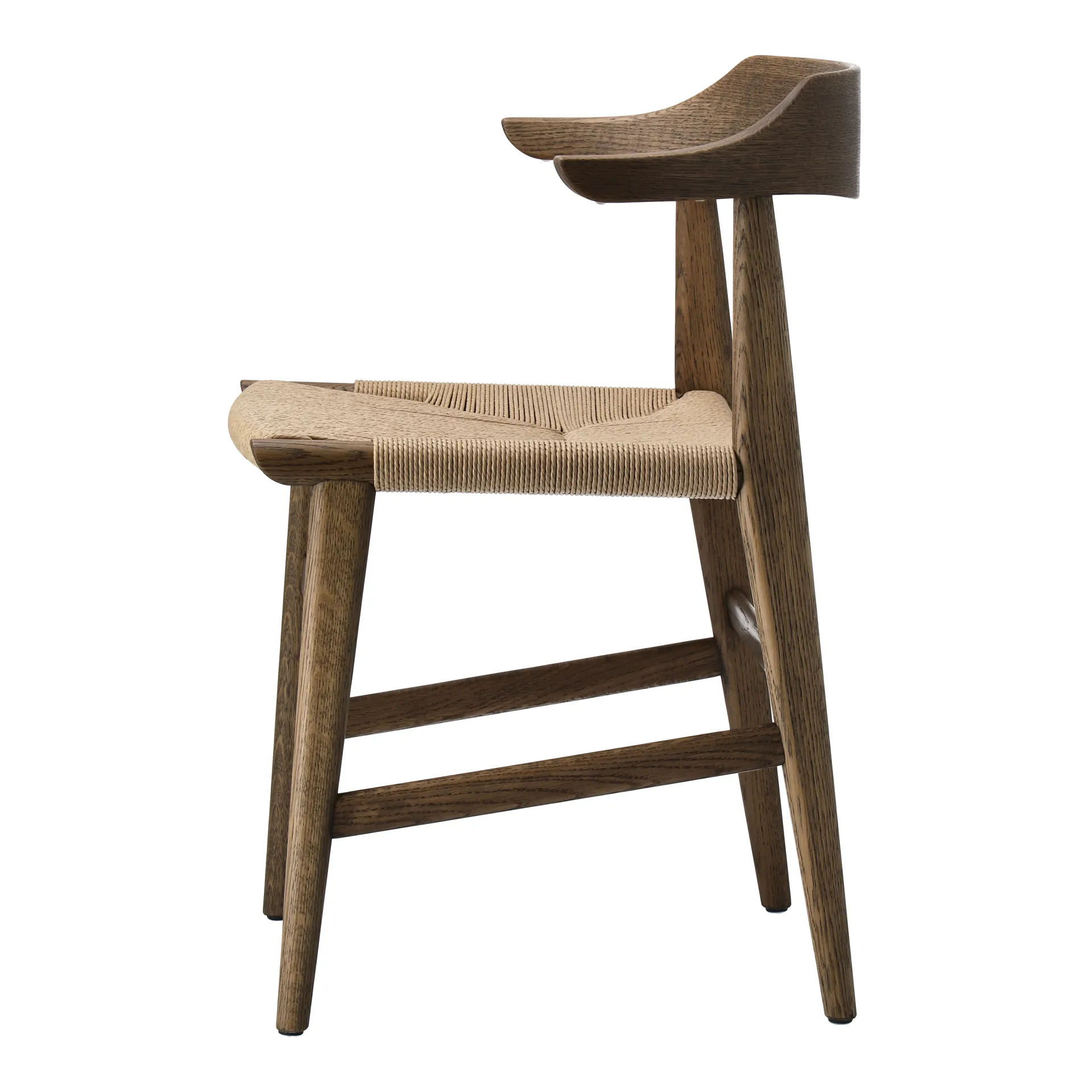 Silla con reposabrazos Hedda, Roble-black-cordón de papel negro Gärsnäs