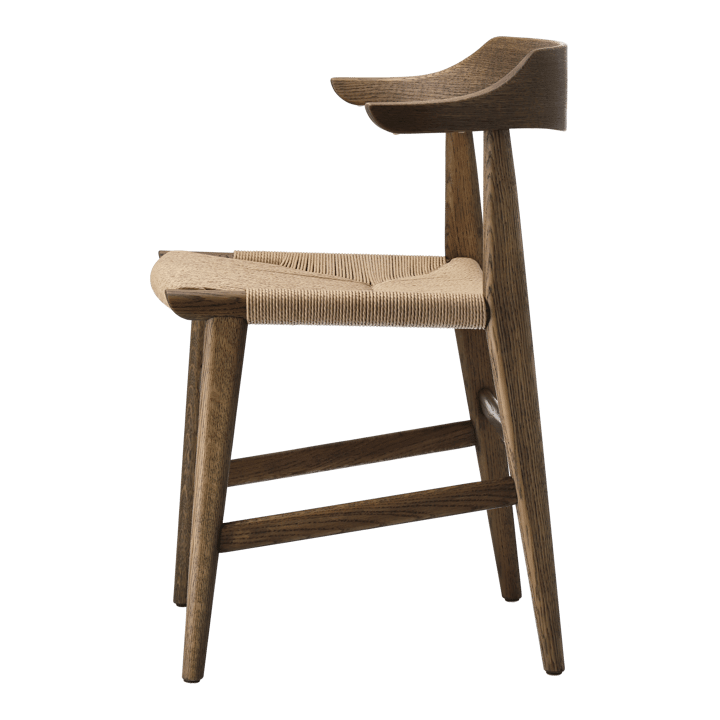 Silla con reposabrazos Hedda, Roble-black-cordón de papel negro Gärsnäs