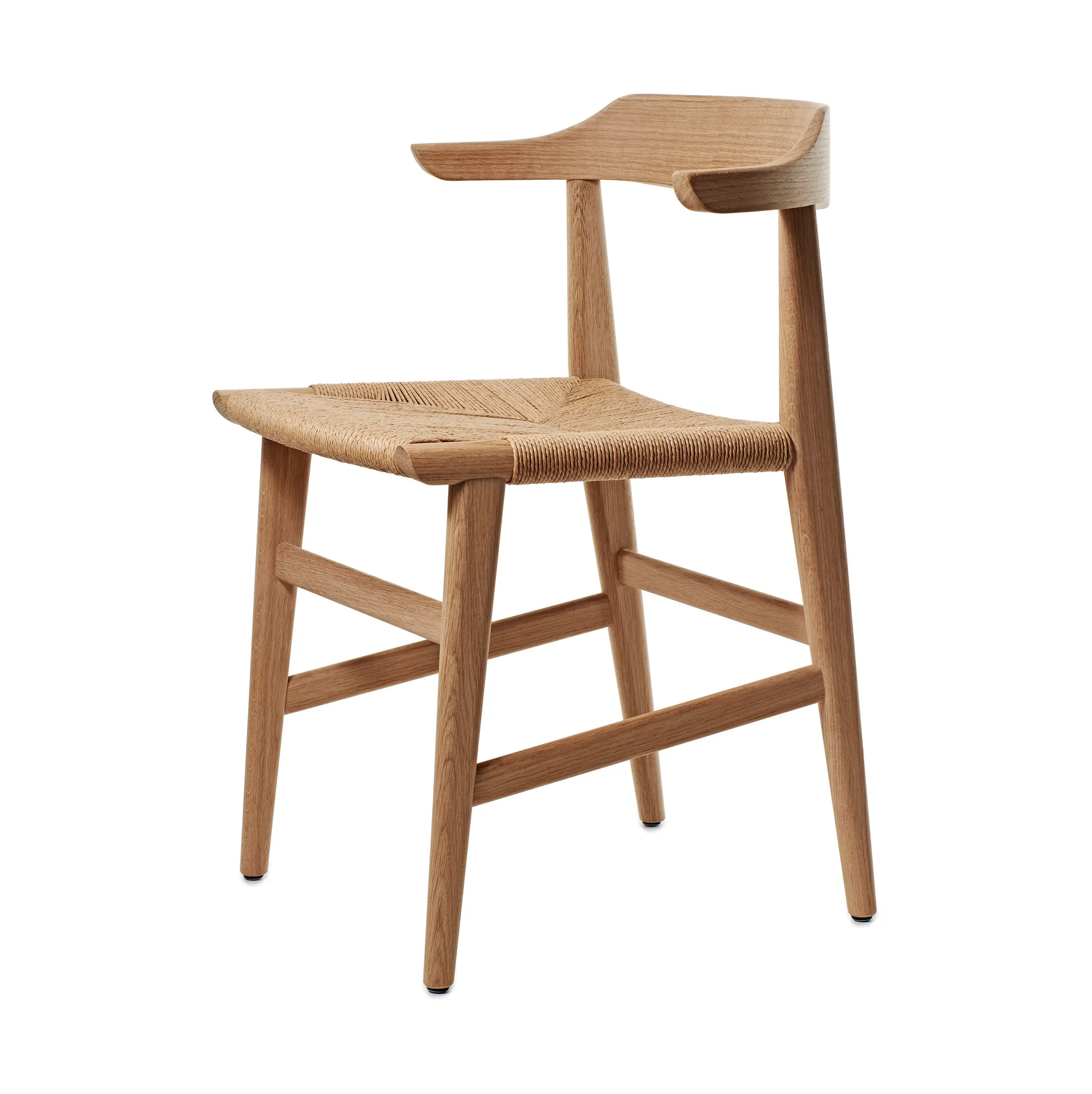 Silla con reposabrazos Hedda, Roble natural monocoating-cordón de papel natural Gärsnäs