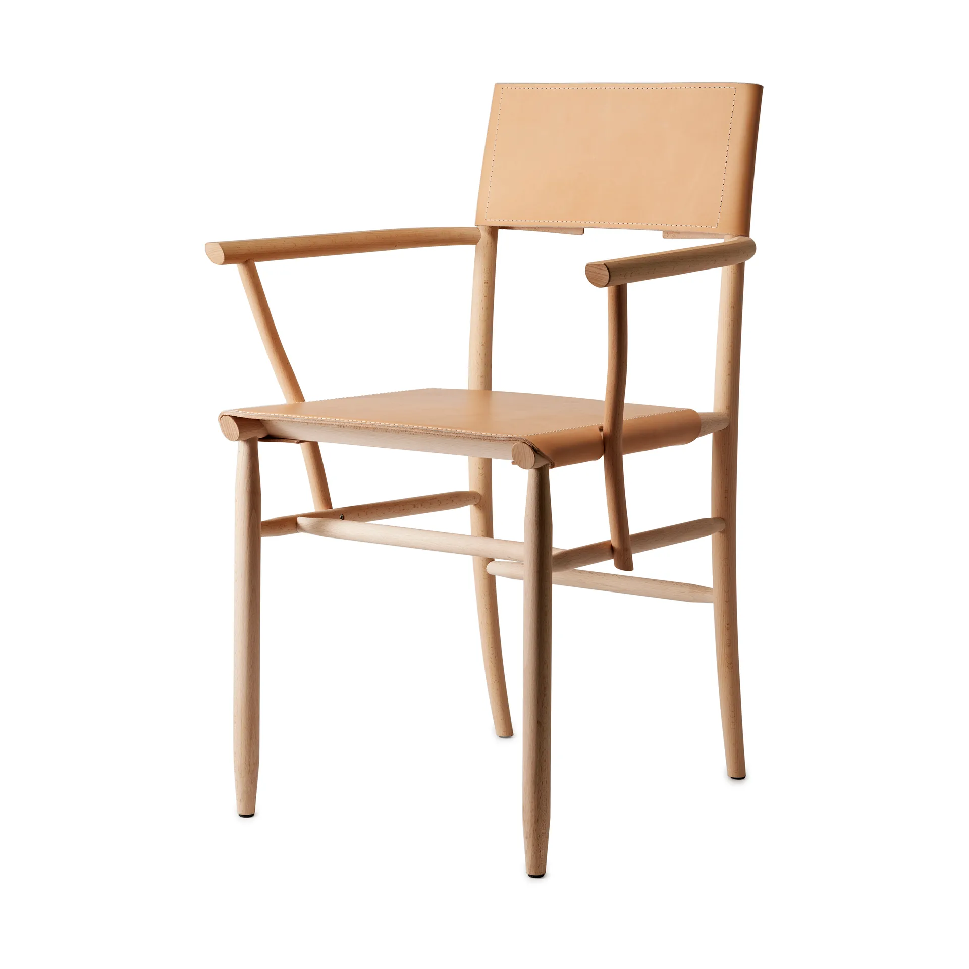 Silla con reposabrazos Madonna, Haya-natural-cuero Tärnsjö natural Gärsnäs