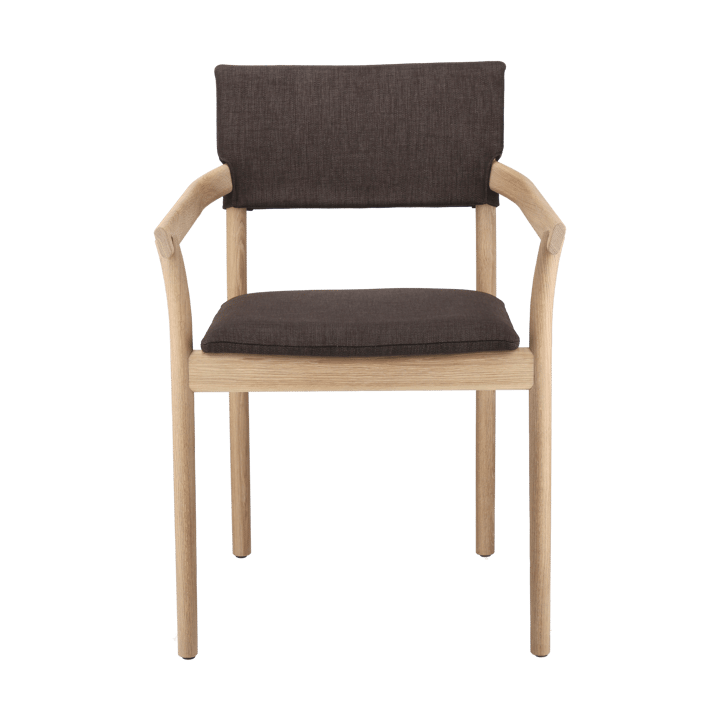 SillA con reposabrazos Vyn respaldo tapizado - Monocoat natural-Lido 46 mole - Gärsnäs