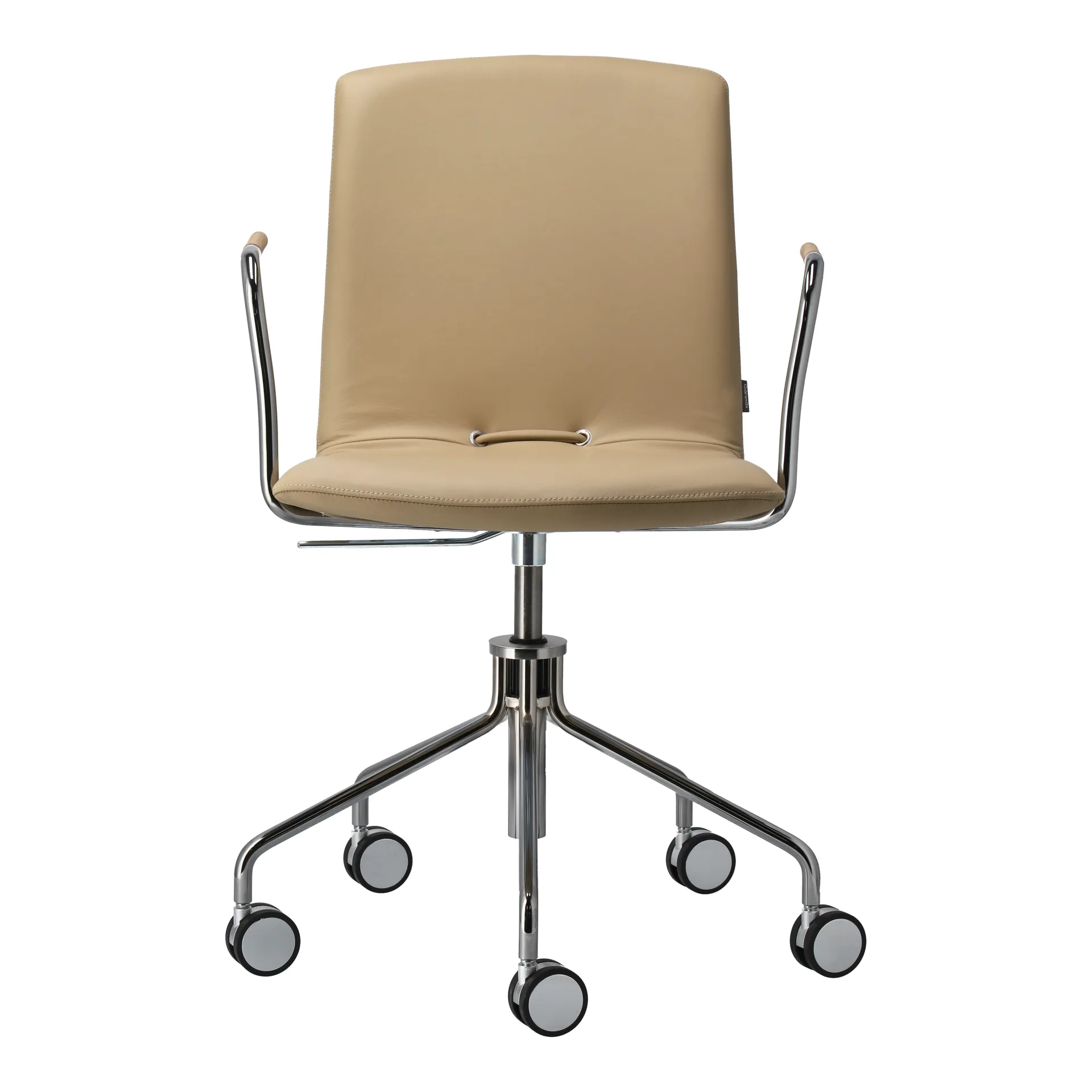 Silla giratoria con base de cromo Day, Roble-natural-H&S-elmosoft 02119 Gärsnäs