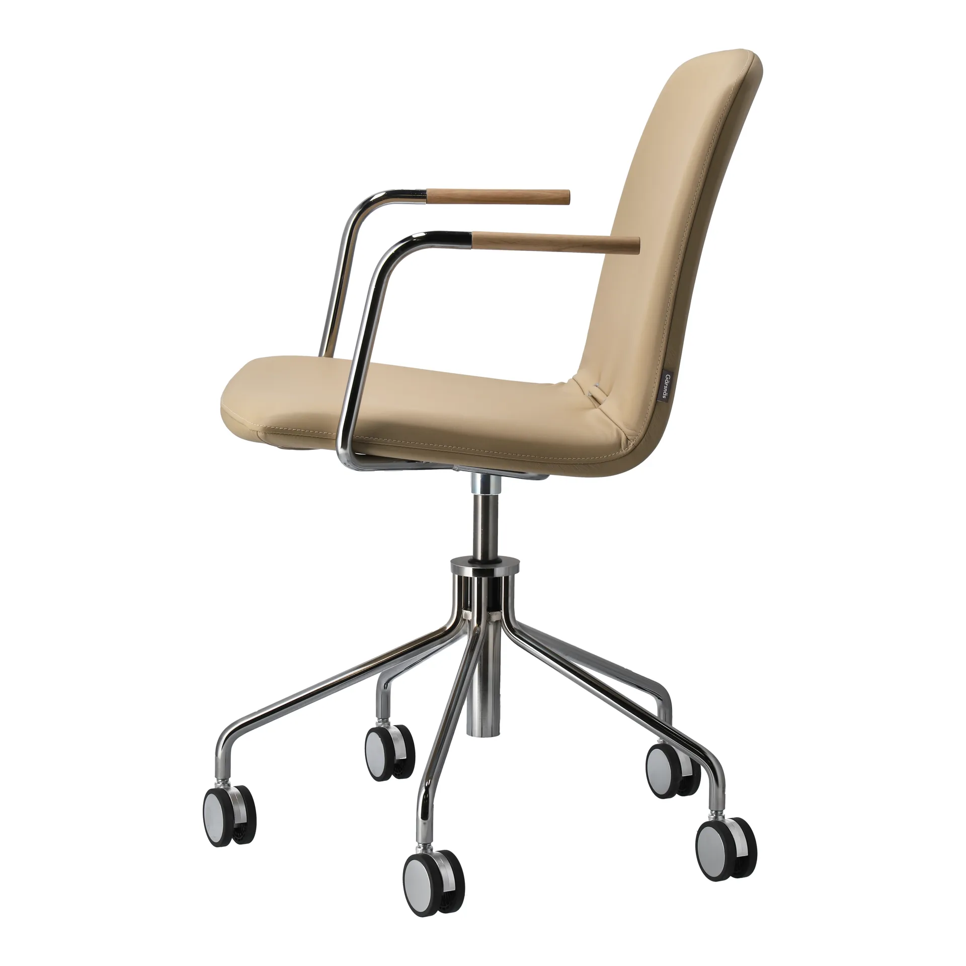 Silla giratoria con base de cromo Day, Roble-natural-H&S-elmosoft 02119 Gärsnäs