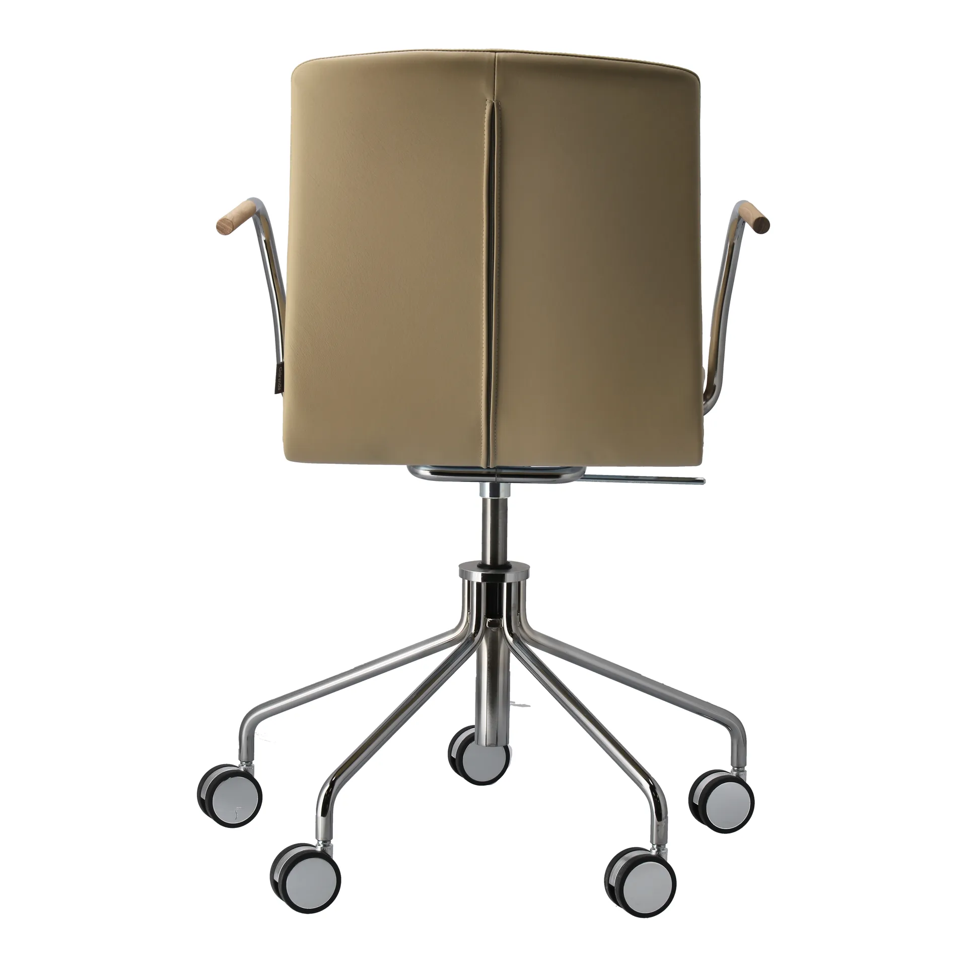 Silla giratoria con base de cromo Day, Roble-natural-H&S-elmosoft 02119 Gärsnäs