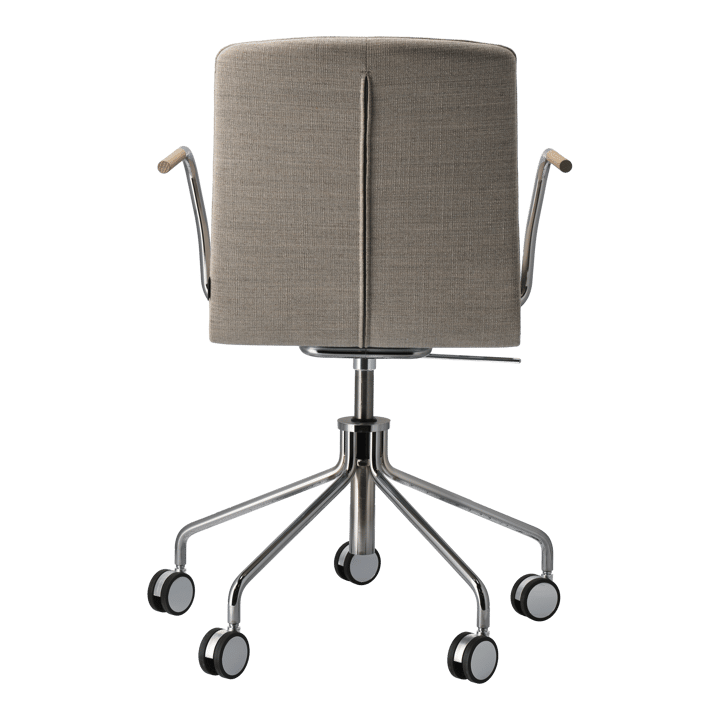 Silla giratoria con base de cromo Day, Roble-natural-H&S-tela foss 0212 Gärsnäs