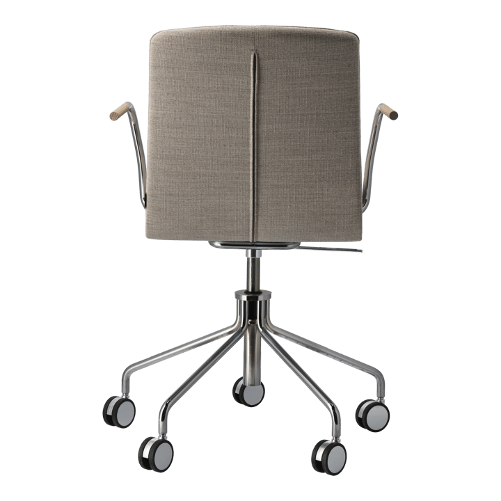 Silla giratoria con base de cromo Day - Roble-natural-H&S-tela foss 0212 - Gärsnäs