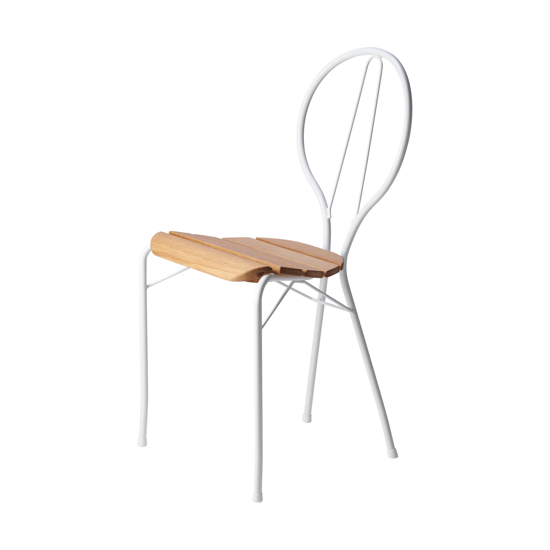 Silla Pia, Soporte de acero lacado blanco - roble aceitado Gärsnäs