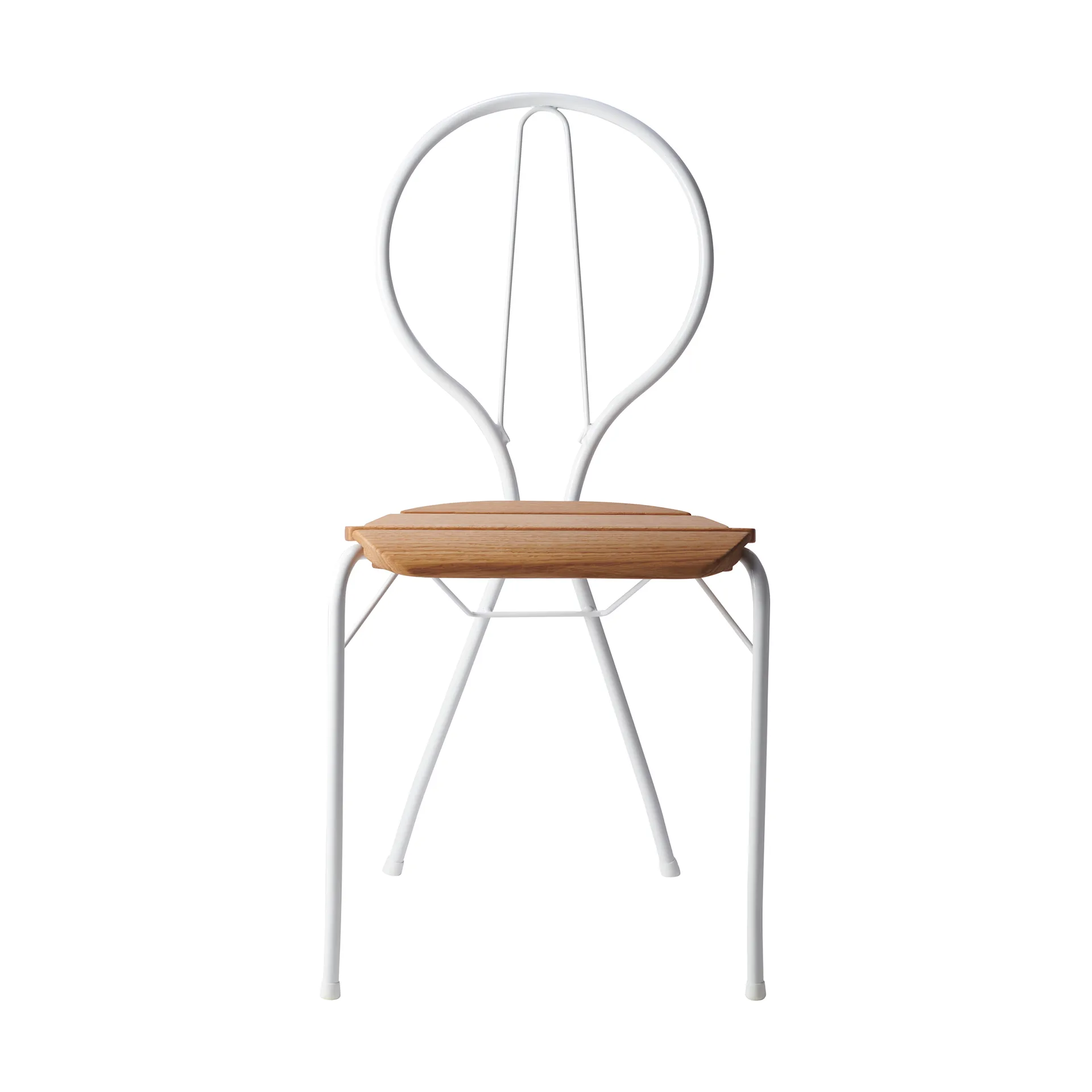 Silla Pia, Soporte de acero lacado blanco - roble aceitado Gärsnäs