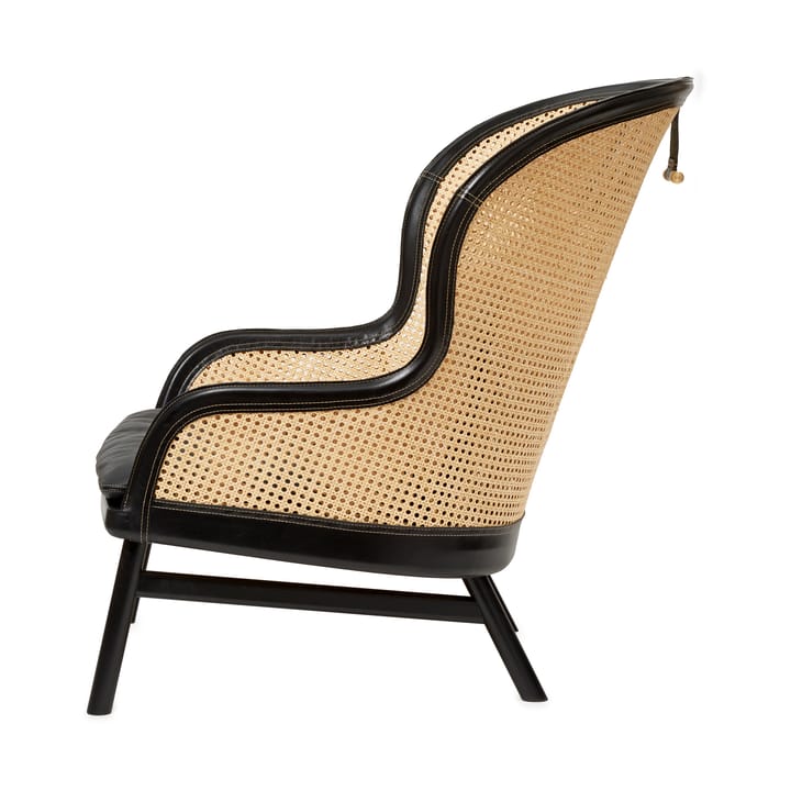 Sillón Dandy - Haya-teñido de negro-cuero Tärnsjö negro - Gärsnäs