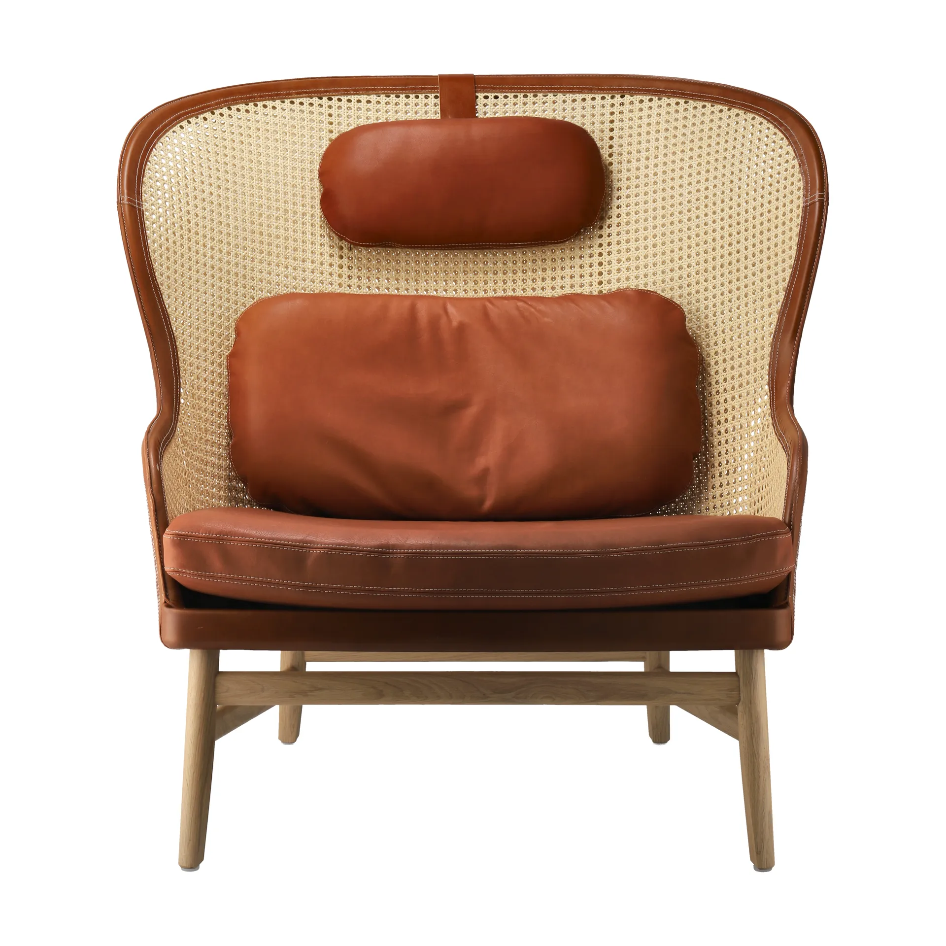 Sillón Dandy, Roble-natural-cuero Tärnsjö cognac Gärsnäs