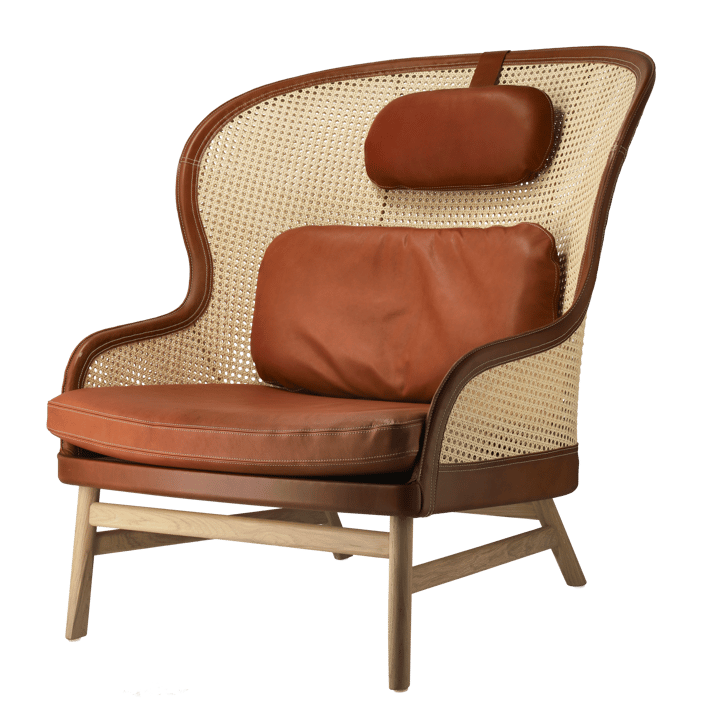 Sillón Dandy, Roble-natural-cuero Tärnsjö cognac Gärsnäs