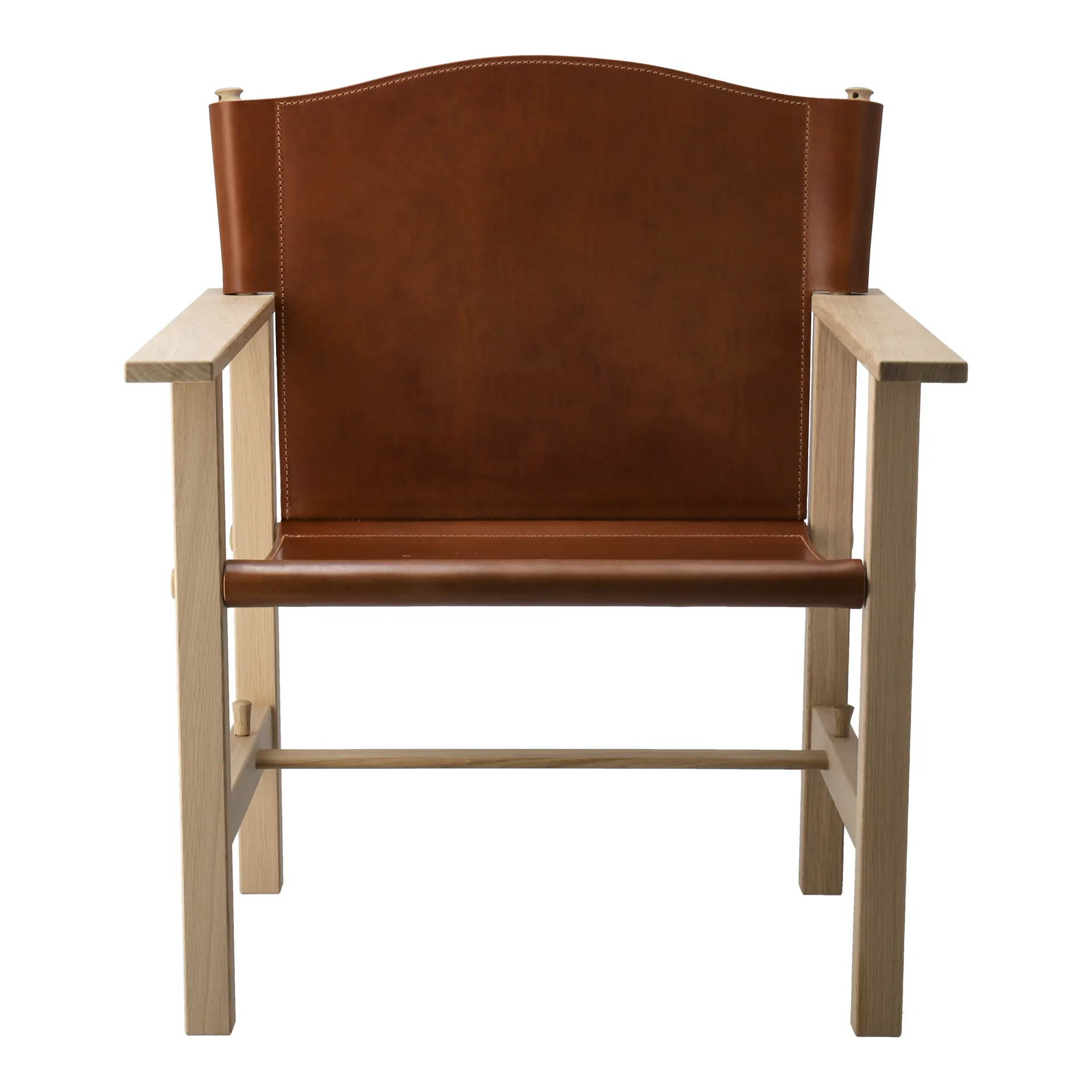 Sillón Ferdinand, Roble-sin tratar - cuero Tärnsjö cognac Gärsnäs