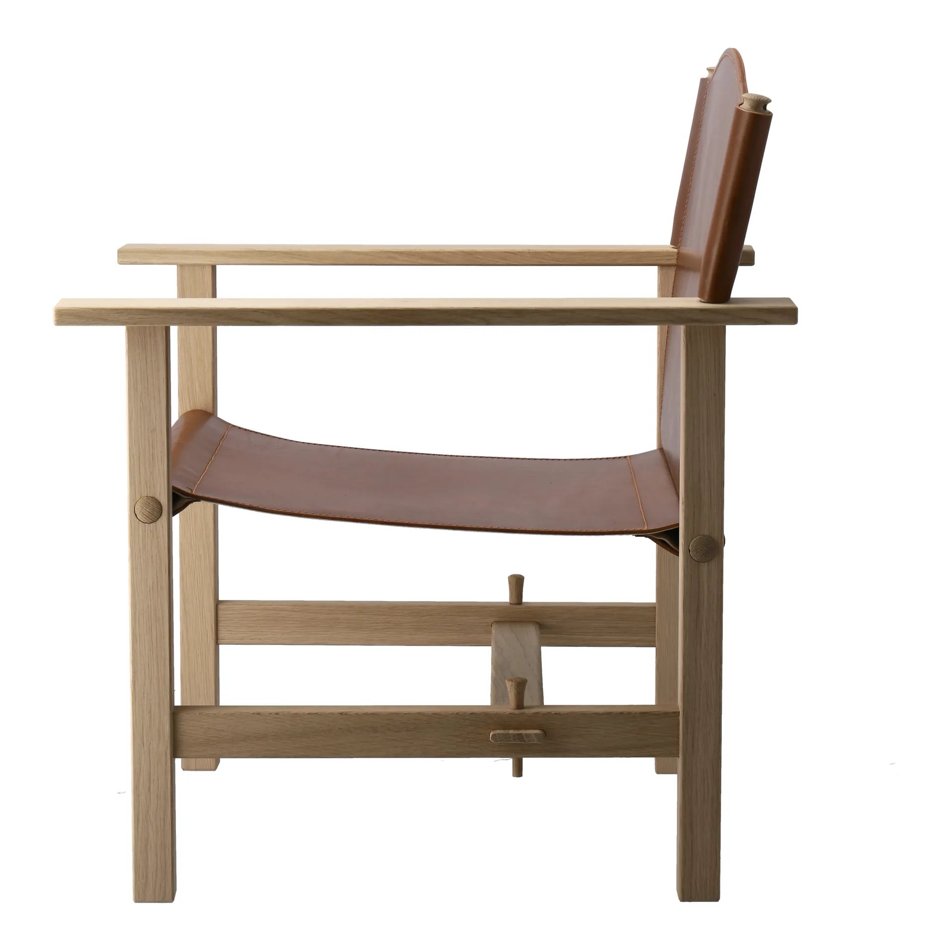 Sillón Ferdinand, Roble-sin tratar - cuero Tärnsjö cognac Gärsnäs