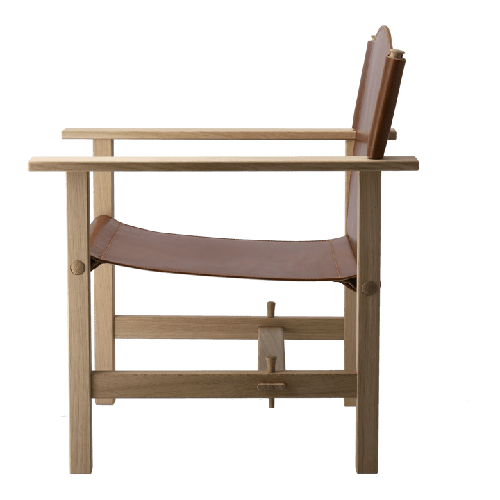 Sillón Ferdinand, Roble-sin tratar - cuero Tärnsjö cognac Gärsnäs