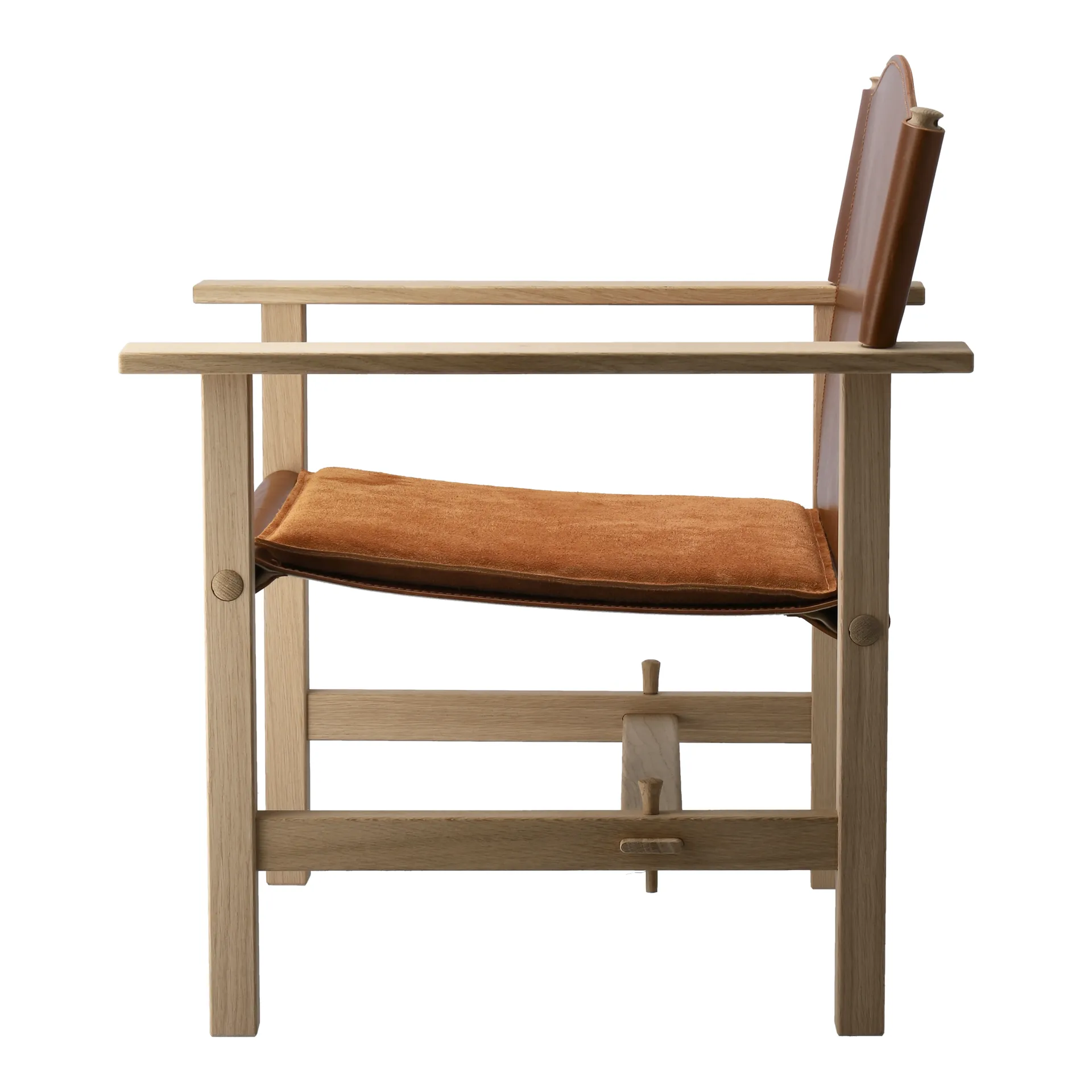 Sillón Ferdinand, Roble-sin tratar - cuero Tärnsjö cognac Gärsnäs