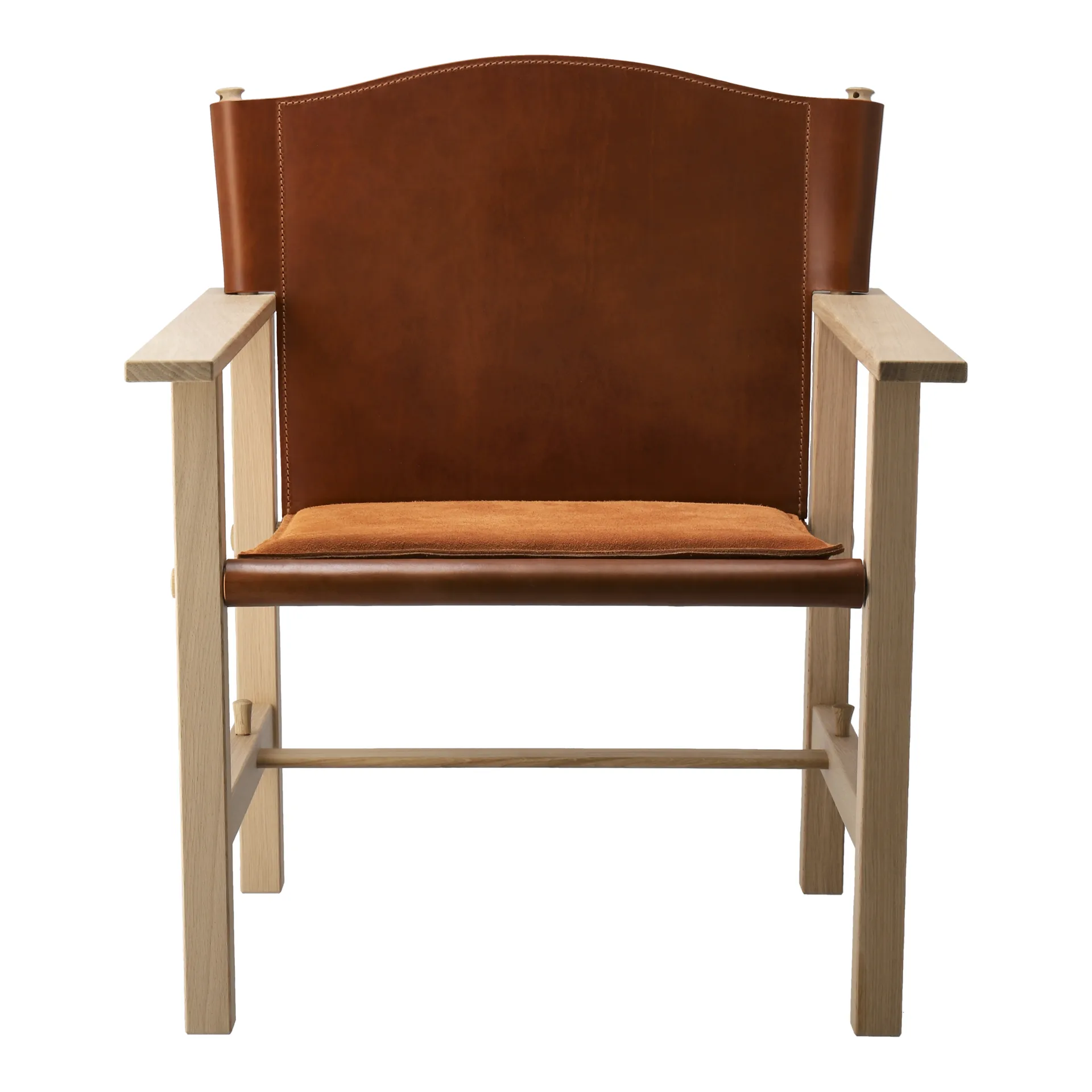 Sillón Ferdinand, Roble-sin tratar - cuero Tärnsjö cognac Gärsnäs