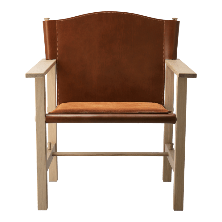 Sillón Ferdinand, Roble-sin tratar - cuero Tärnsjö cognac Gärsnäs