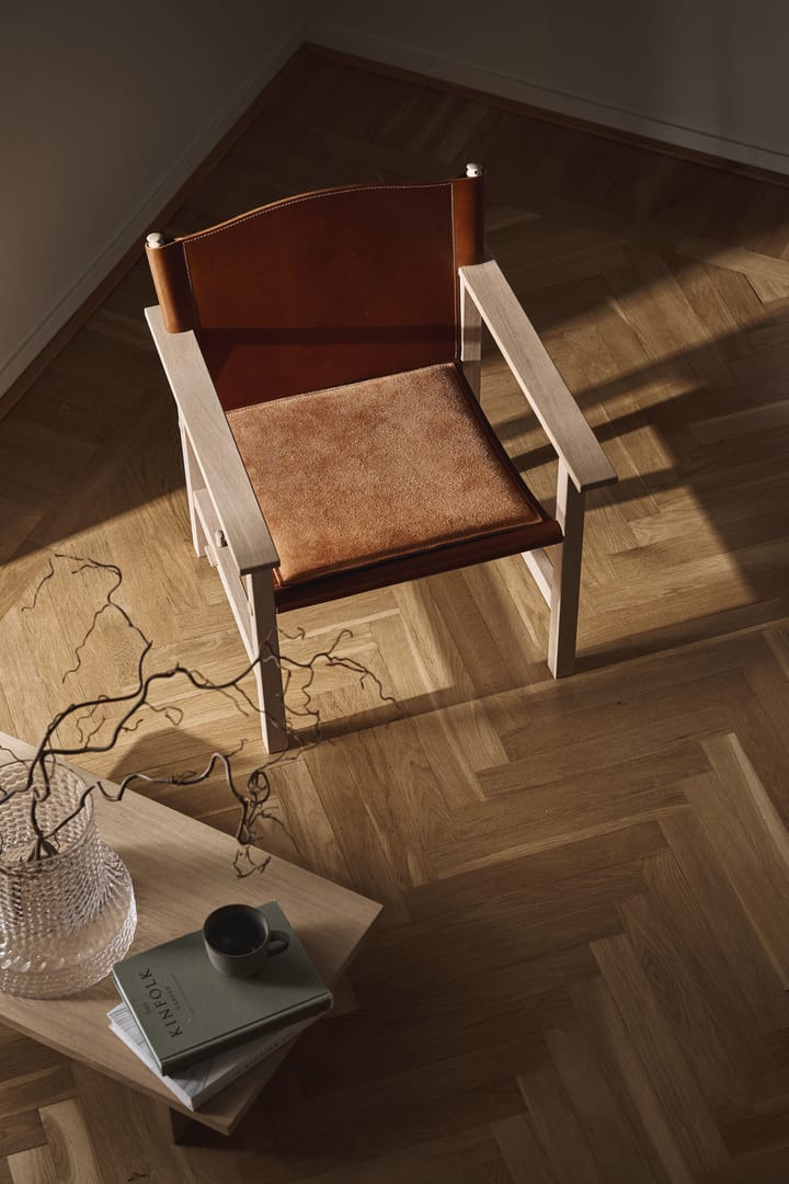 Sillón Ferdinand, Roble-sin tratar - cuero Tärnsjö cognac Gärsnäs
