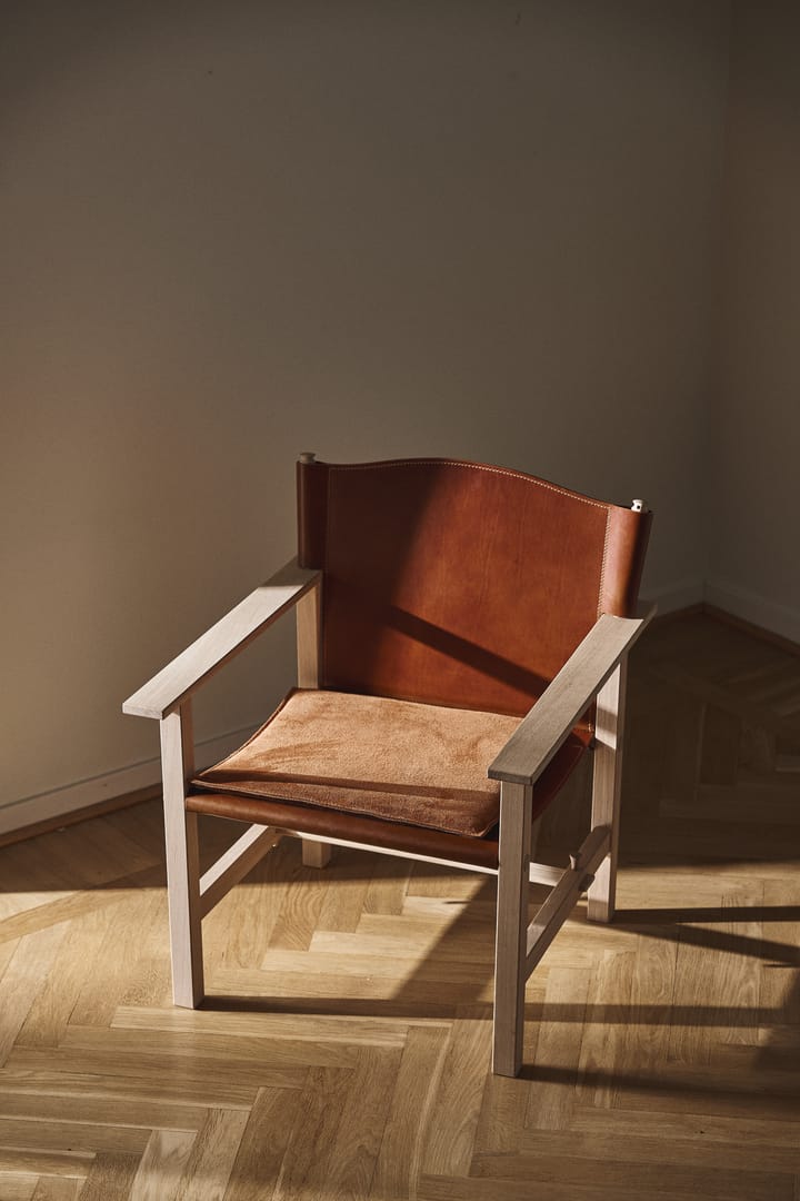 Sillón Ferdinand, Roble-sin tratar - cuero Tärnsjö cognac Gärsnäs