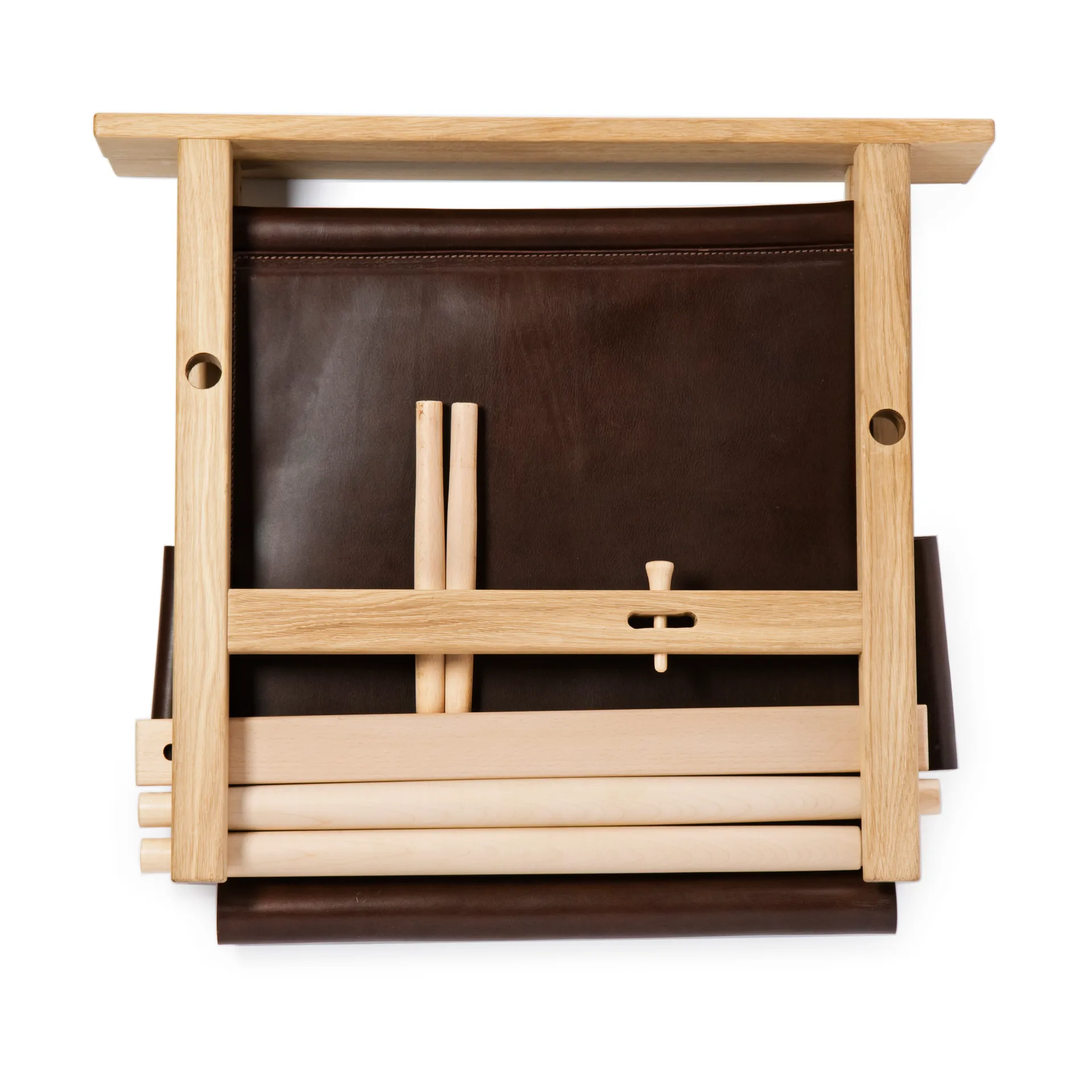 Sillón Ferdinand, Roble sin tratar-cuero Tärnsjö marrón oscuro Gärsnäs