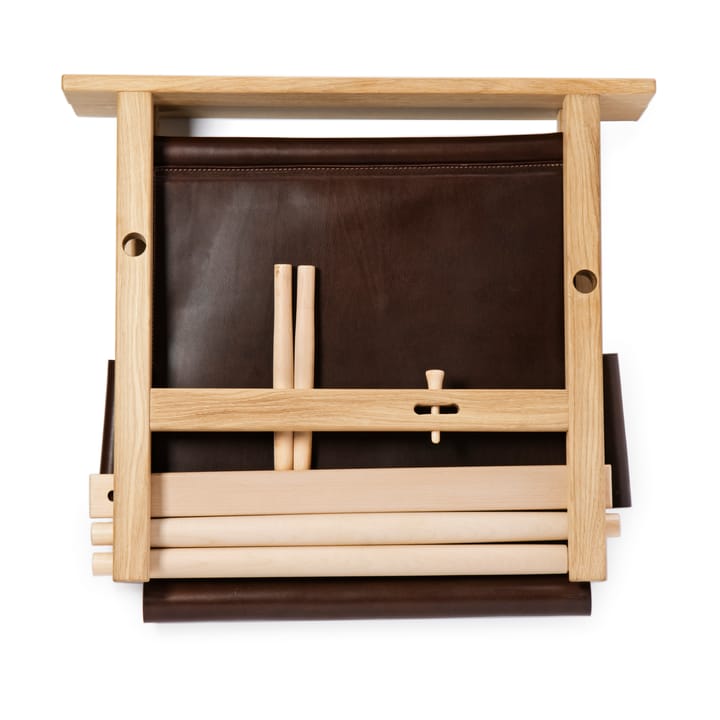 Sillón Ferdinand, Roble sin tratar-cuero Tärnsjö marrón oscuro Gärsnäs