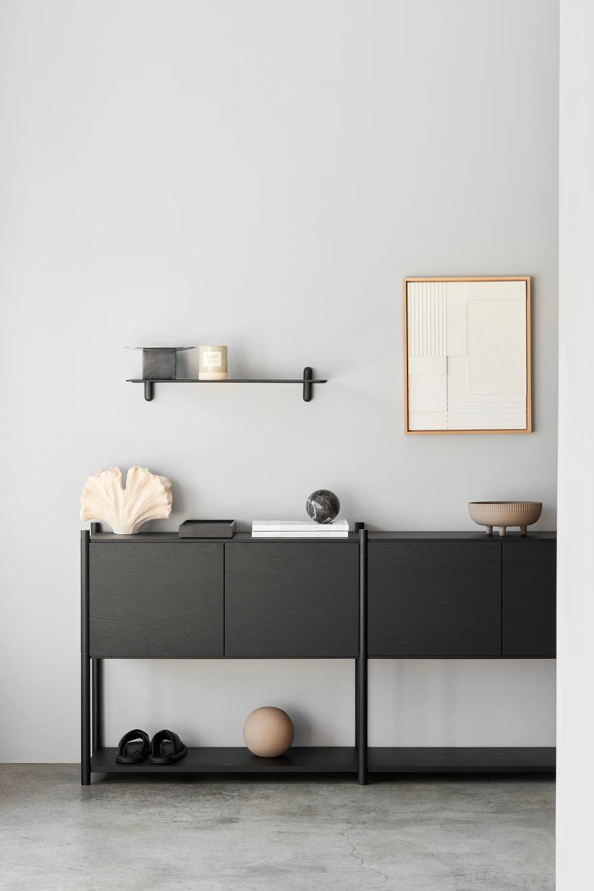 Aparador Sceene H, Roble teñido negro Gejst