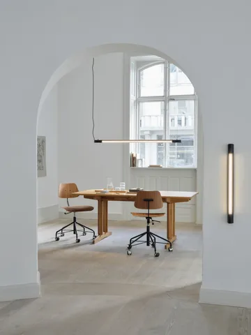 Aplique de pared Radent short 70 cm, instalación fija - Negro - Gejst