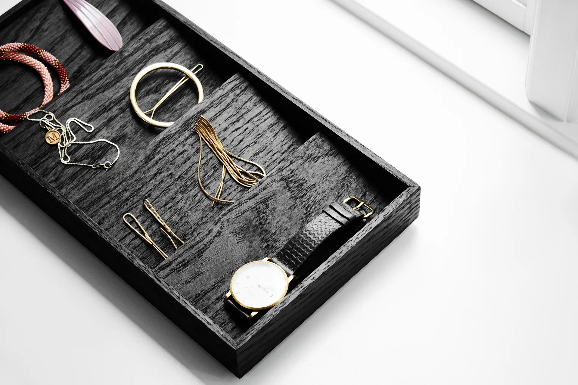 Bandeja de almacenamiento Duune organizer 4, negro Gejst