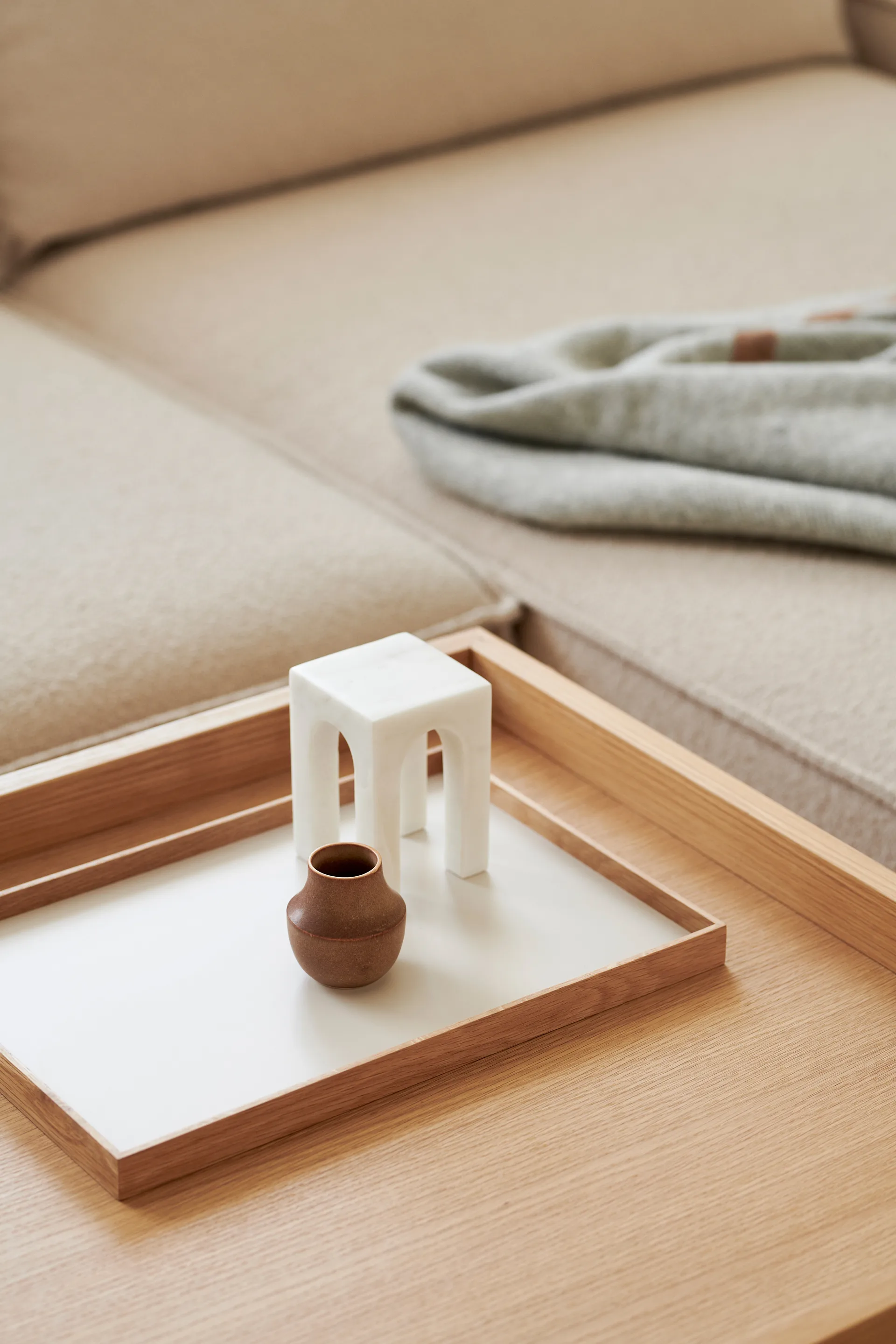 Bandeja Frame medium 23x34 cm, Roble-beige Gejst